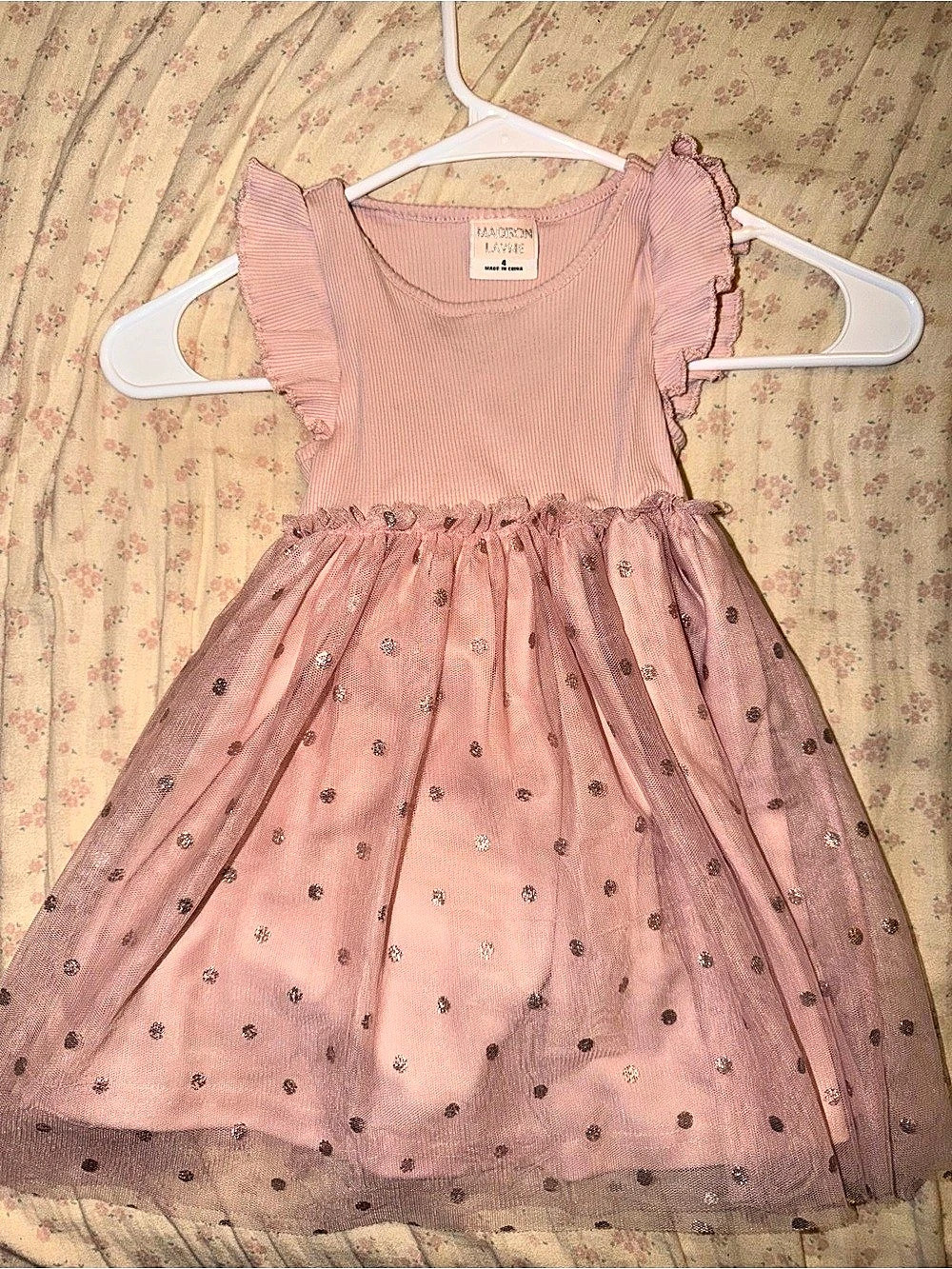 Madison Layne Girls' Pink Tulle Party Dress